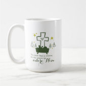 DAS IST DER GRUND Christliche Weihnachtskrippe 15o Kaffeetasse (Links)