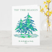 Das ist der grüne Weihnachtsfeiertag der Jahreszei Karte (Gelbe Blume)