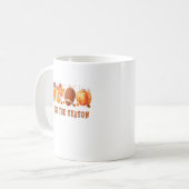 Das ist der Herbst der Saison Leopard Fußball Kaffeetasse (Vorderseite Links)