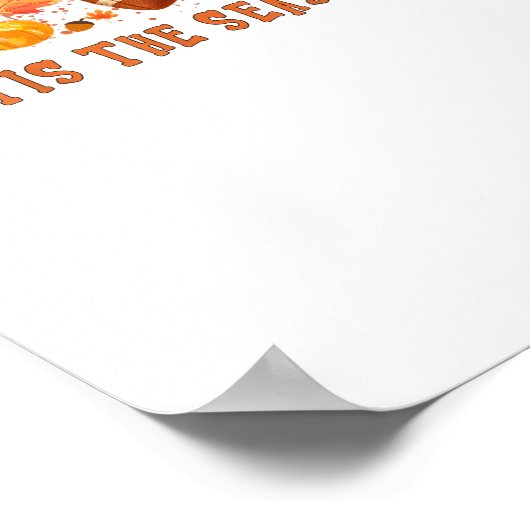 Das ist der Herbst der Saison Leopard Fußball Poster (Ecke)