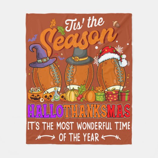 'Das ist der Herbst Herbst Erntedank Fußball der J Fleecedecke (Vorderseite)