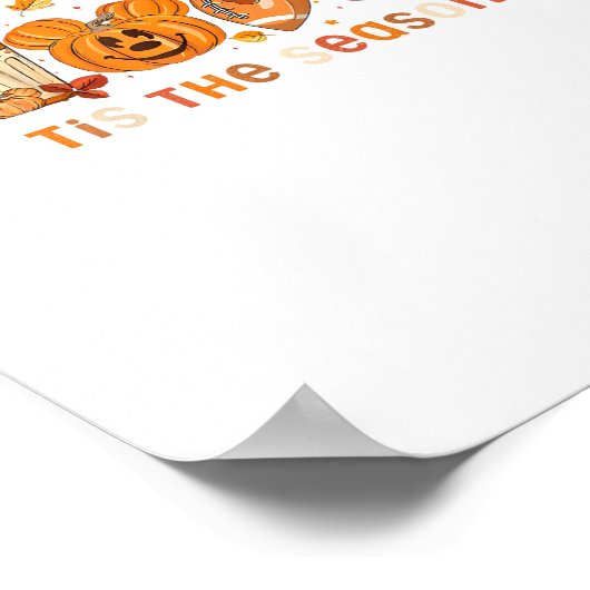 Das ist der Herbst-Herbst-Kürbisfall-Drink Poster (Ecke)