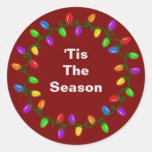 Das ist der Jahreslichtkranz Rot Runder Aufkleber (Vorderseite)