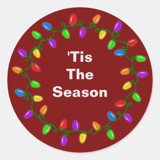 Das ist der Jahreslichtkranz Rot Runder Aufkleber (Vorderseite)
