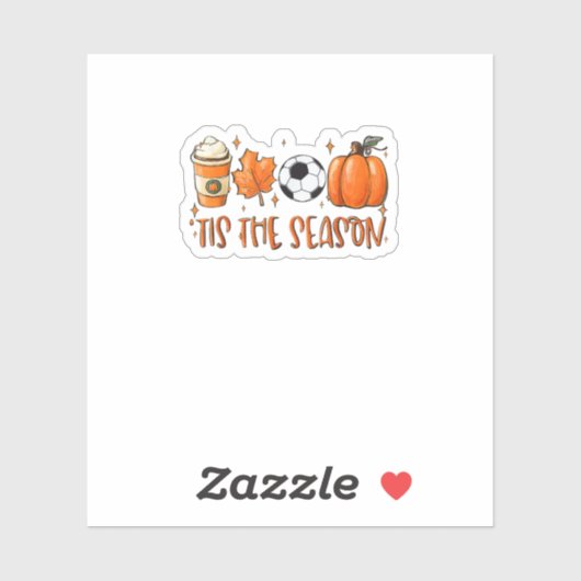 Das ist der Saisonleaf, der den Herbstfußball Latt Aufkleber (Blatt)