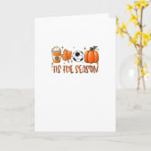 Das ist der Saisonleaf, der den Herbstfußball Latt Karte (Gelbe Blume)