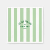 Das ist der SeaSon Custom Beach Weihnachtsgrün Str Serviette (Vorderseite)