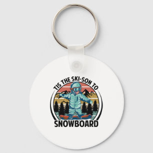 Das ist der Ski-Sohn zum Snowboard - Snowboarden - Schlüsselanhänger
