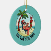 Das ist der Sommer von Sun Santa Claus Beach Keramik Ornament (Rechts)