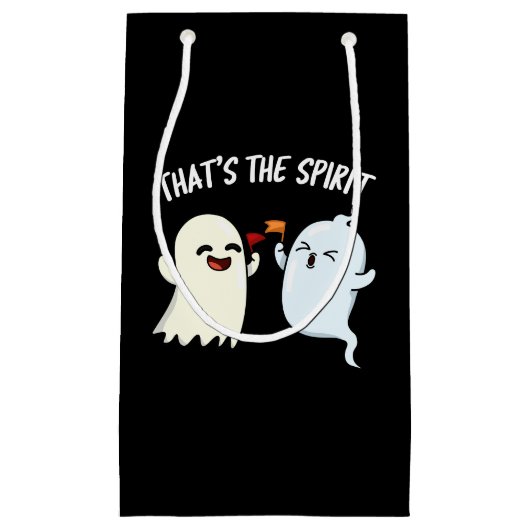 Das ist der Spirit Funny Ghost Pun Dark BG Kleine Geschenktüte (Vorderseite)