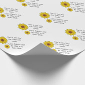 Das ist der Tag Sonnenblume Geschenkpapier (Ecke)