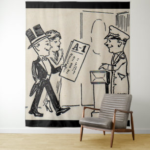 Das ist der Ticket - Theater-Cartoon der 1920er Ja Wandteppich