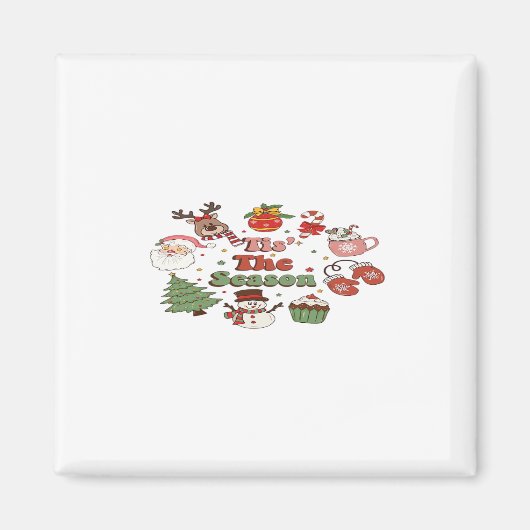 Das ist der Weihnachtsakrylenblock der Saison Magnet (Vorne)