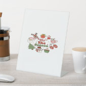 Das ist der Weihnachtsakrylenblock der Saison Sockelschild (In SItu)