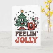 Das ist der Weihnachtsbaum-Weihnachtsmannmütze-Kaf Karte (Gelbe Blume)