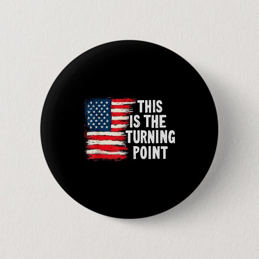 Das Ist Der Wendepunkt Tee Usa Flagge Für Männer F Button (Vorderseite)