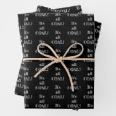 Das ist die "All Coal Christmas Black Typografy" Geschenkpapier Set (Beispiel)
