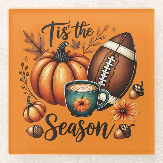 Das ist die Herbstsaison Glasuntersetzer (Vorderseite)