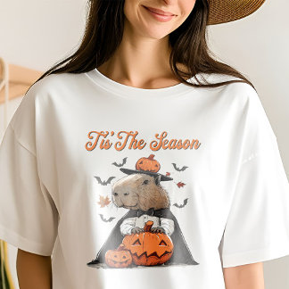 'Das ist die Jahreszeit Capybara Halloween Funny Tri-Blend Shirt