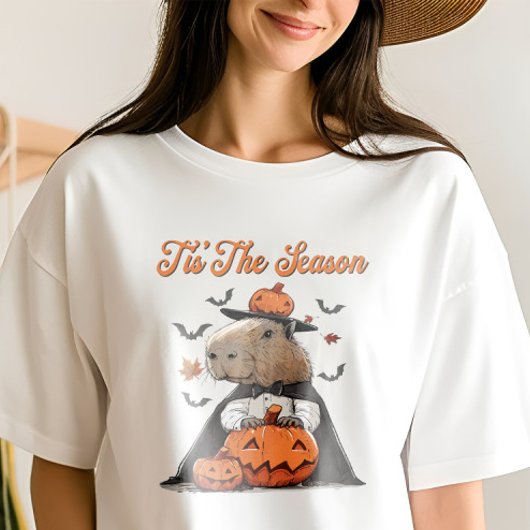 'Das ist die Jahreszeit Capybara Halloween Funny Tri-Blend Shirt