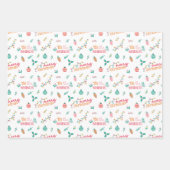 Das ist die Jahreszeit frohe Weihnachten farbenfro Geschenkpapier Set (Vorderseite)