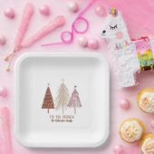 Das ist die Jahreszeit frohe Weihnachtsbaumen Weih Pappteller (Party)