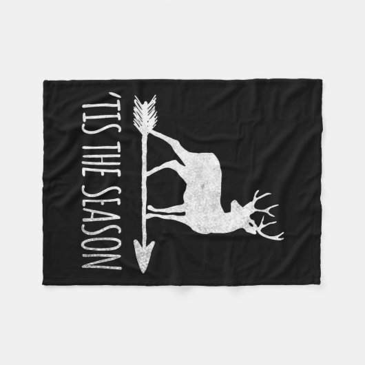 Das ist die Jahreszeit Funny Deer Bow Jagd Fleecedecke (Vorderseite (Horizontal))