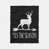 Das ist die Jahreszeit Funny Deer Bow Jagd Fleecedecke (Vorderseite)