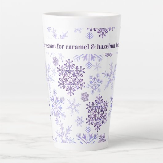 Das ist die Jahreszeit für .. Custom Snowflake Milchtasse (Vorderseite)