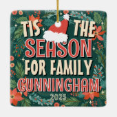 Das ist die Jahreszeit für das Familienfest Keramikornament (Rückseite)