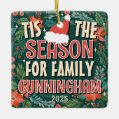 Das ist die Jahreszeit für das Familienfest Keramikornament (Vorderseite)