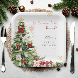 Das ist die Jahreszeit für das verheiratete Winter Pappteller