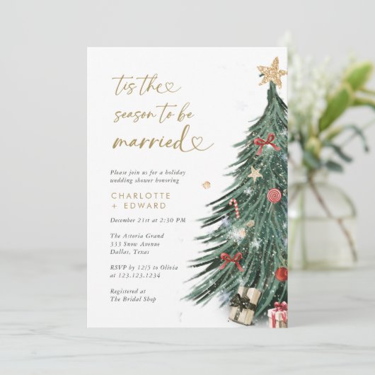 Das ist die Jahreszeit für eine Verheiratete Winte Einladung (Stehend Vorderseite)