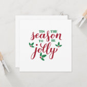 Das ist die Jahreszeit für fröhliche Kalligraphie. Karte (Vorderseite/Rückseite Beispiel)