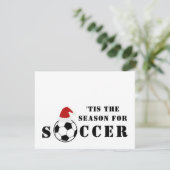 "Das ist die Jahreszeit für Fußball | Weihnachten Karte (Stehend Vorderseite)