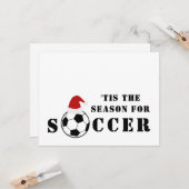 "Das ist die Jahreszeit für Fußball | Weihnachten Karte (Vorderseite/Rückseite Beispiel)