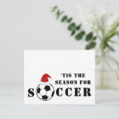 "Das ist die Jahreszeit für Fußball | Weihnachten Postkarte (Stehend Vorderseite)