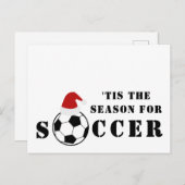 "Das ist die Jahreszeit für Fußball | Weihnachten Postkarte (Vorne/Hinten)
