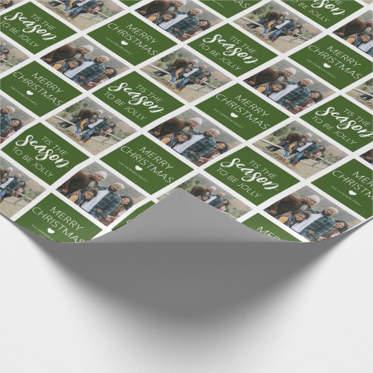 Das ist die Jahreszeit für Jolly | 2 Foto Urlaub Geschenkpapier (Ecke)