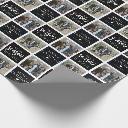 Das ist die Jahreszeit für Jolly | 2 Foto Urlaub Geschenkpapier (Ecke)