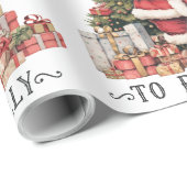 Das ist die Jahreszeit für Jolly - altmodischer Sa Geschenkpapier (Rolleneckpunkt)