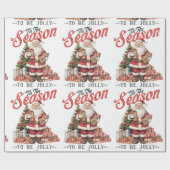 Das ist die Jahreszeit für Jolly - altmodischer Sa Geschenkpapier (Flach)