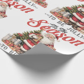 Das ist die Jahreszeit für Jolly - altmodischer Sa Geschenkpapier (Ecke)