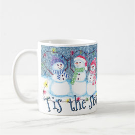 Das ist die Jahreszeit für Jolly Funny Snowmen Kaffeetasse