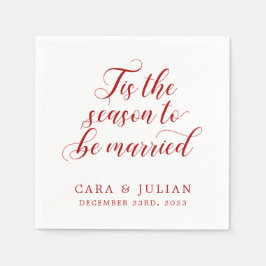 Das ist die Jahreszeit für Verheiratete Winterhoch Serviette