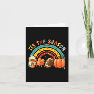 Das ist die Jahreszeit Fußball Pumpkin Gewürz Herb Karte