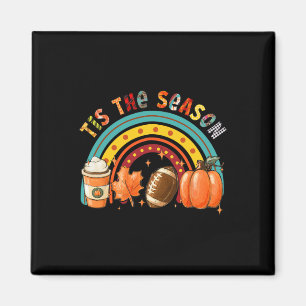 Das ist die Jahreszeit Fußball Pumpkin Gewürz Herb Magnet