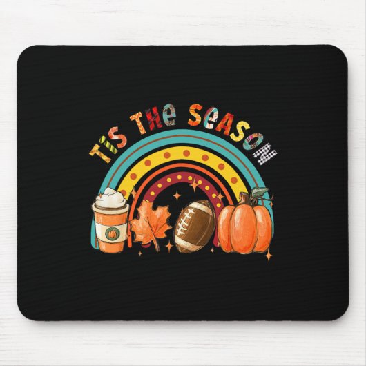 Das ist die Jahreszeit Fußball Pumpkin Gewürz Herb Mousepad (Vorne)