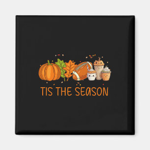 Das ist die Jahreszeit Fußball Pumpkin Gewürze all Magnet