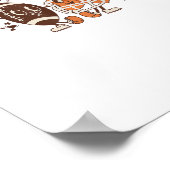 Das ist die Jahreszeit Fußball Retro Halloween Cre Poster (Ecke)